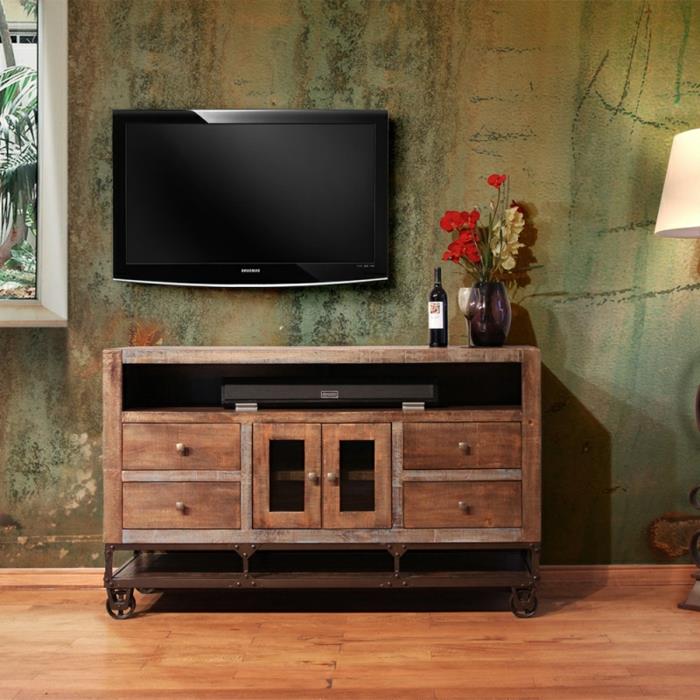 industriell stil-möbler-för-cool-TV