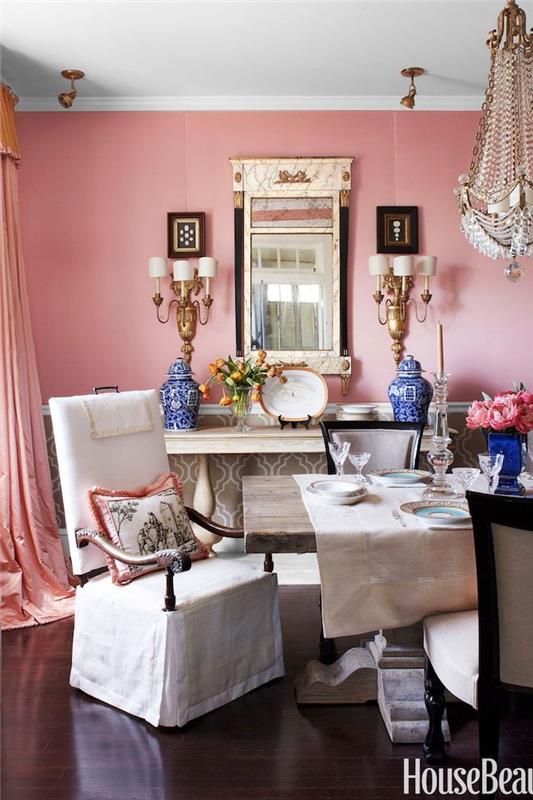 Elegantná biela a sivá dekorácia spálne alebo šedo -ružová spálňa s pastelovo ružovou farbou