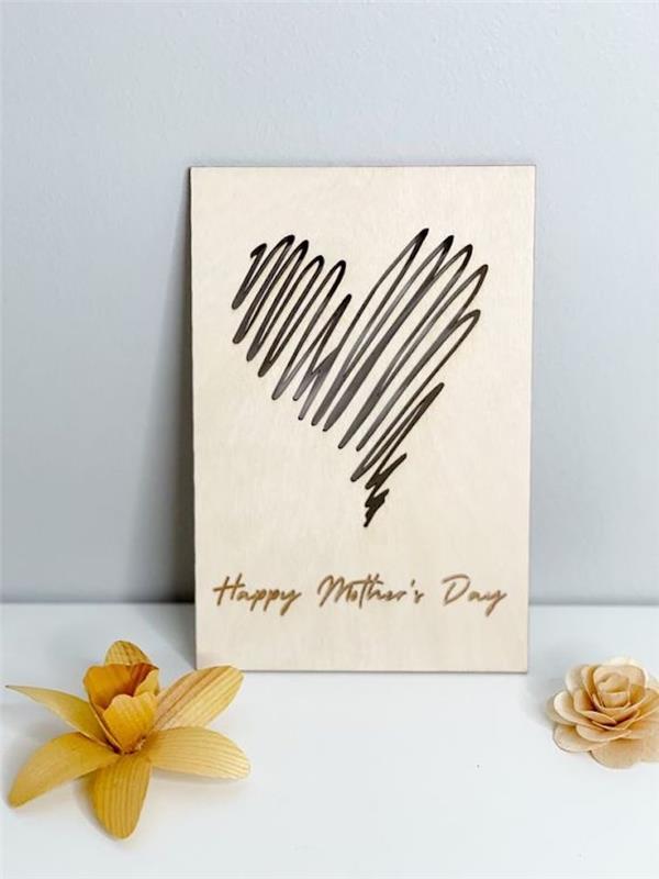 en idé för minimalistisk mamma som ritar på ett vitt papperskort