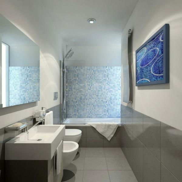 rektangulärt handfat-snyggt-badrum-mosaik-blå-inredning-i-grått-vitt