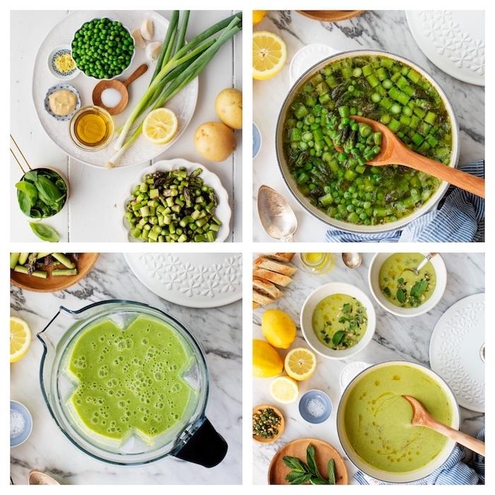 Frullare la Minestra nel Frullatore، pentola con verdure miste، zuppe autunnali