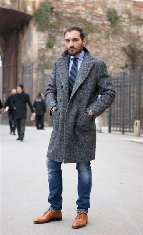 جاكيت-رجل-رمادي-بازيلاء-رجل-زارا-مان-أون-ستريت