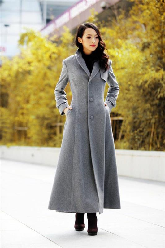 sivá-prešívaná bunda-dámske-módne trendy-na-2015-sivý kabát