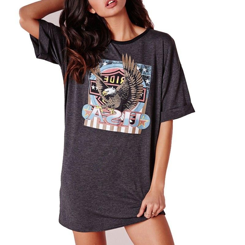 tonårsflicka kläder grå överdimensionerad t -shirt för tjejer