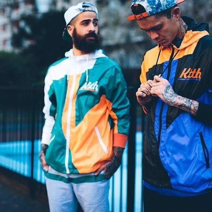 kith vindjacka färger 90 -tals stil hipster vintage kway