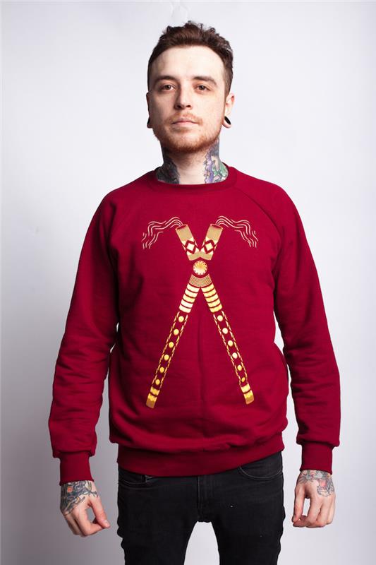 okänt streetwear -märke bucharest fashion romania Tröja flöjter Urzeala