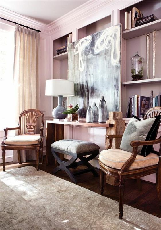svetlo-purpurovo-fialová-spálňa-originál-dekorácia-abstraktný obraz